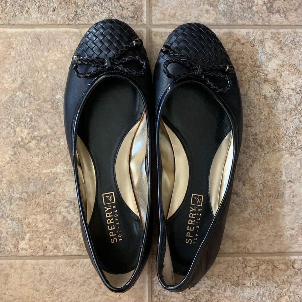 Women’s Black Sperry Flats Sz 5.5m